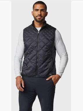 Rhone Tundra Quilted Vest in Black Size Large